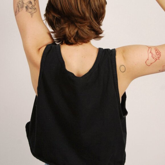 90s Hard Rock Cafe Tank (L) large black cropped vintage graphic tee rocker music - Picture 7 of 8